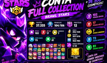 CONTA FULL COLLECTION|37K TROFÉUS 104/106 BRAWLERS 12 PRESTÍGIOS SKINS RARAS