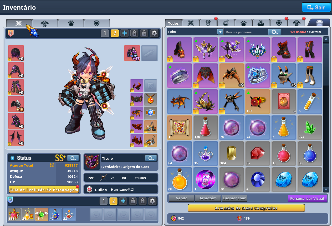 Conta Grand Chase Completa com Excelente Progresso C-lv741
