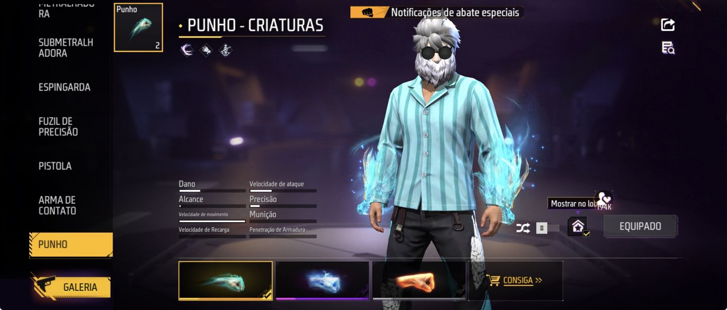 PÉ DESCALÇO+CALÇA ANGELICAL+ONE PUNCH MAN+2 PUNHOS+SKINS DE ANIME CONTA ANTIGA