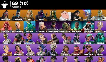 CONTA FORTNITE | 69 SKINS | SPECTRA KNIGHT | DOOM SLAYER | GERALT | AANG