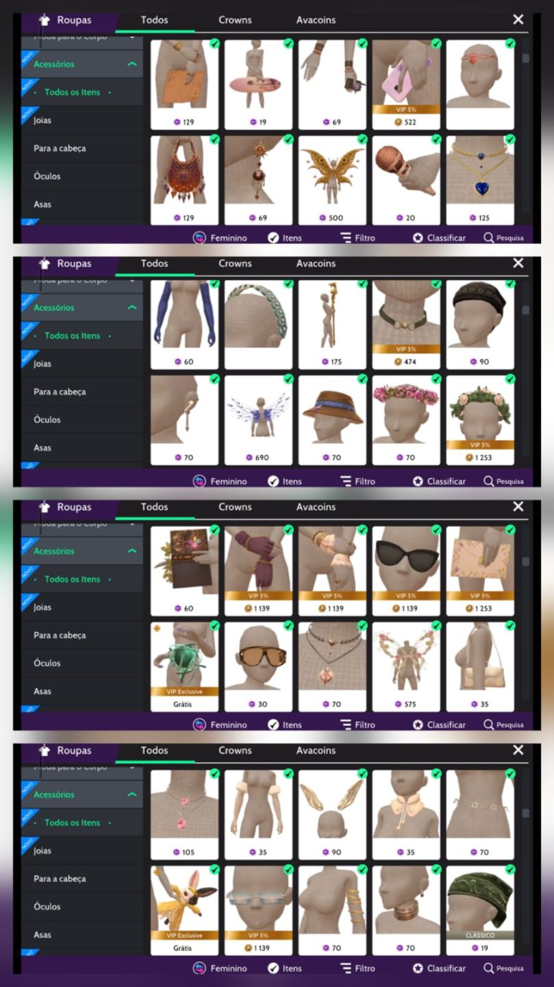 Conta avk level 43, Verificado +18, 36 insignas, 1011 Itens, varios em Crowns.