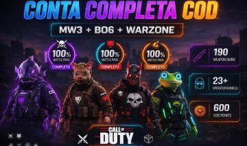 COD MW2 + MW3 + BO6 Full Acesso | 190 Skins + 1 Mastercraft | 600 CodPoint