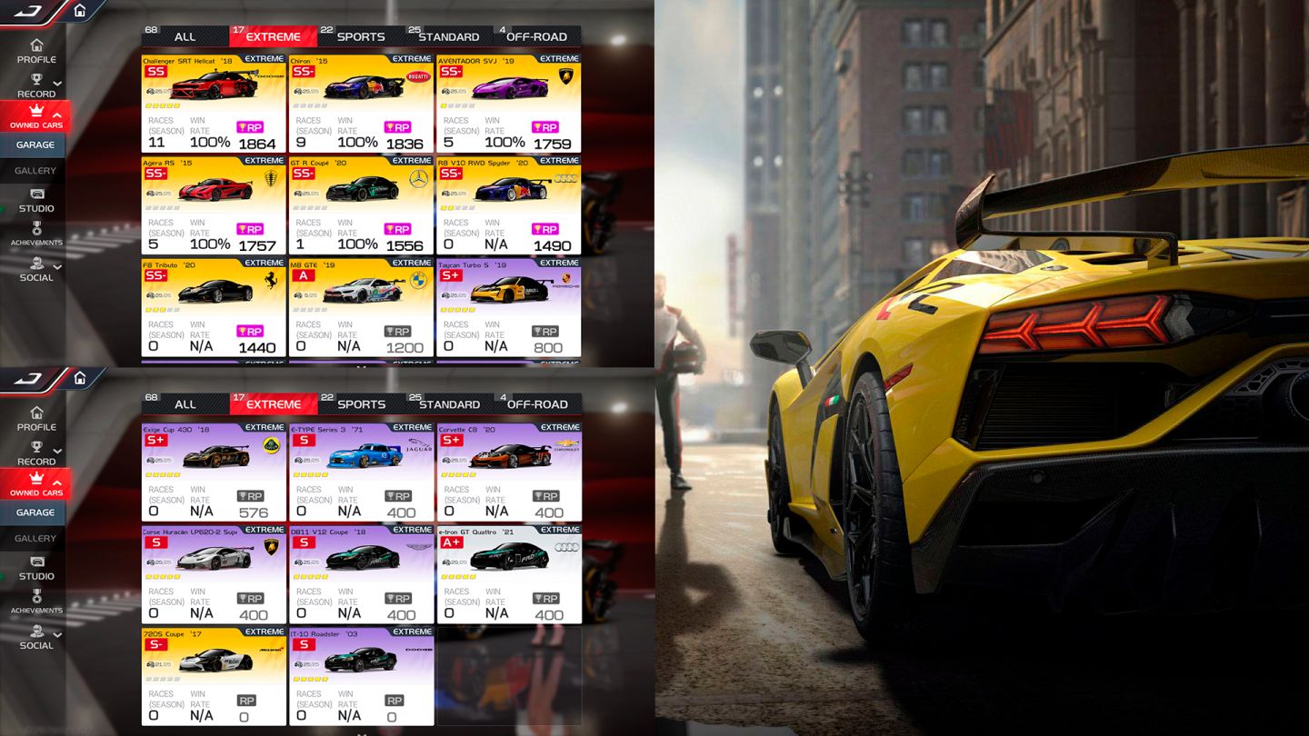 CONTA RACING MASTER | VIP 7 | REI DA VELOCIDADE | VÁRIOS CARROS | ESTUDIO NV 6