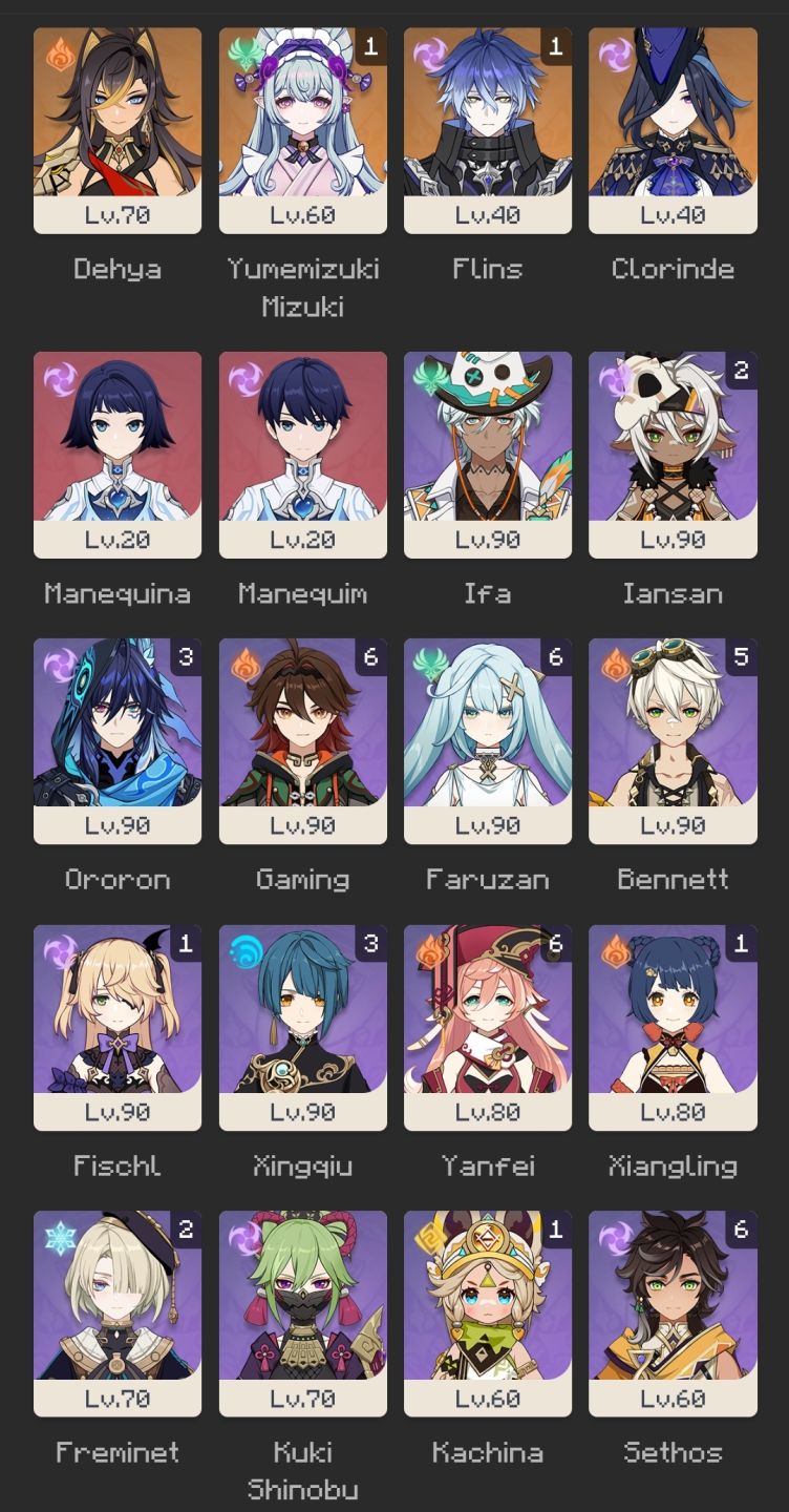 CONTA ENDGAME AR59 | MAVUIKA, NAHIDA, KAZUHA + BANNER GARANTIDO