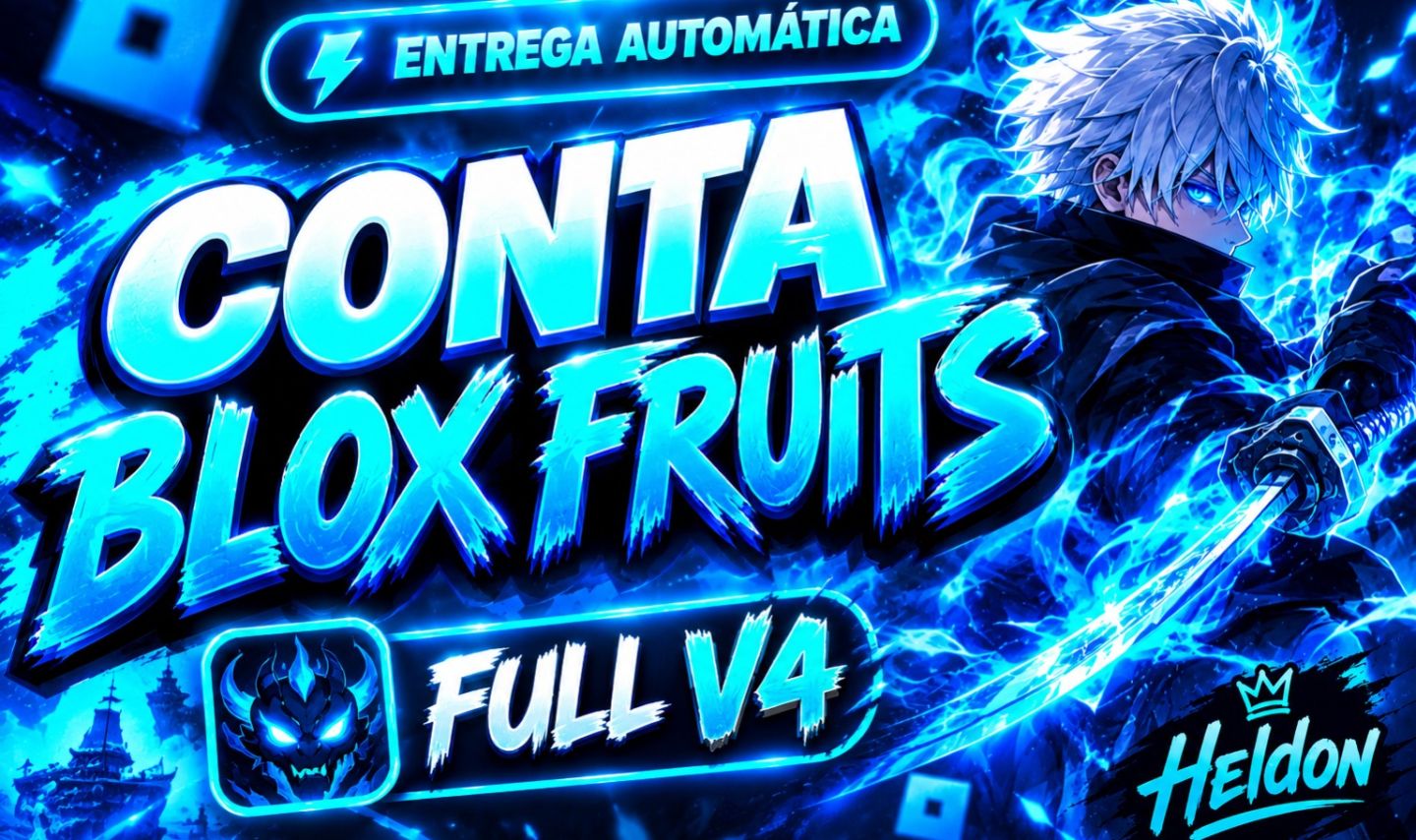 Conta Blox Fruits Full V4 + itens raros e 6m de bounty | Entrega Automática