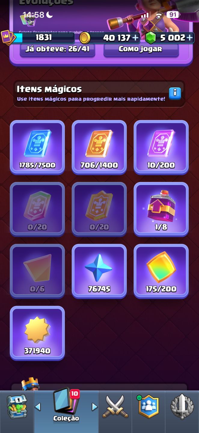 CONTA CLASH ROYALE GEMADA PRO PLAYER