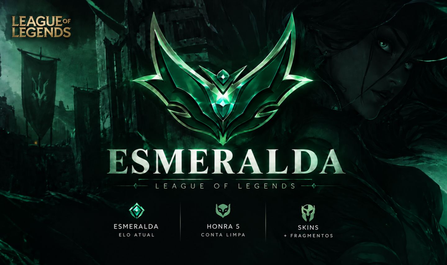 CONTA LOL ESMERALDA | FULL ACESS | UPADA A MÃO (MMR DIAMANTE)