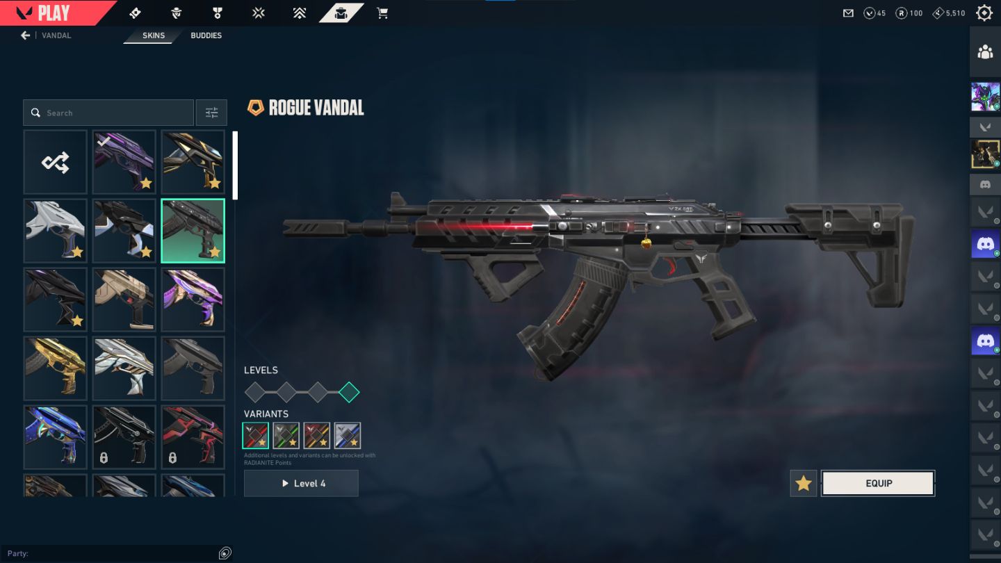 Conta de valorant com skins top e variedade