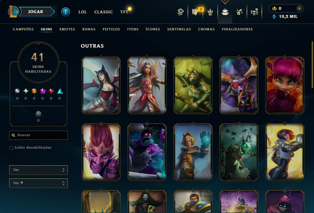 Conta lol lvl 34 prata 3 mmr alto