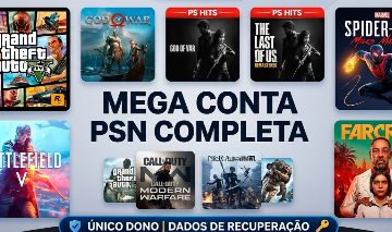 CONTA PSN COM GTA V, GOD OF WAR, FAR CRY 6, MILES MORALES + VÁRIOS JOGOS