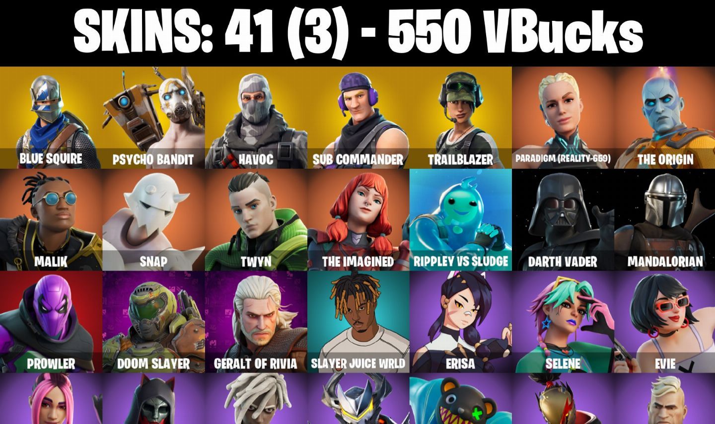 CONTA FORTNITE com SEASON 2, TWITCH PRIME 1 & 2, PSYCHO BANDIT e 41 SKINS!