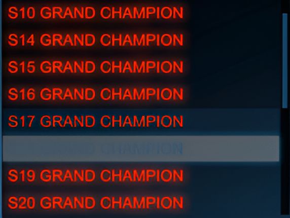 CONTA ROCKET LEAGUE COM VARIAS TAGS SSL, FENNEC, OCTANE BRANCO ENTRE OUTROS