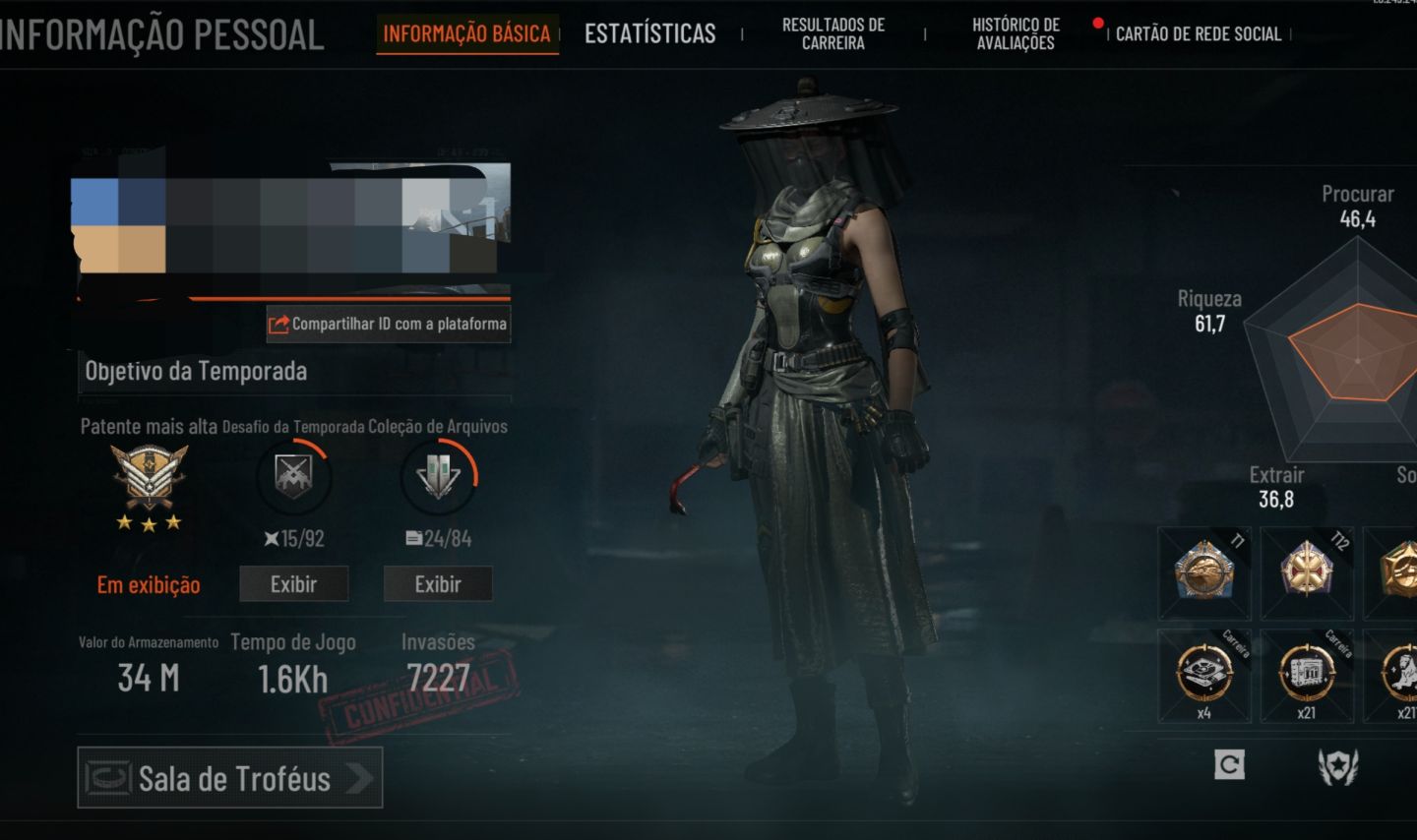 Conta Full skins 9 facas e 8 personagens lendários