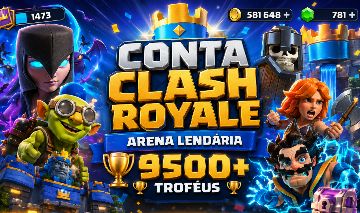 CONTA DE CLASH ROYALE MUITO UPADA