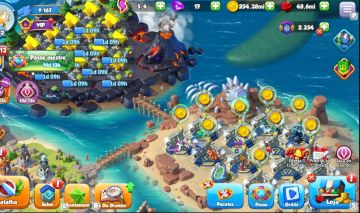 CONTA DRAGON MANIA DRAGAO NIVEL 103 COM 45MILHOES DE COMIDA RESTANTE