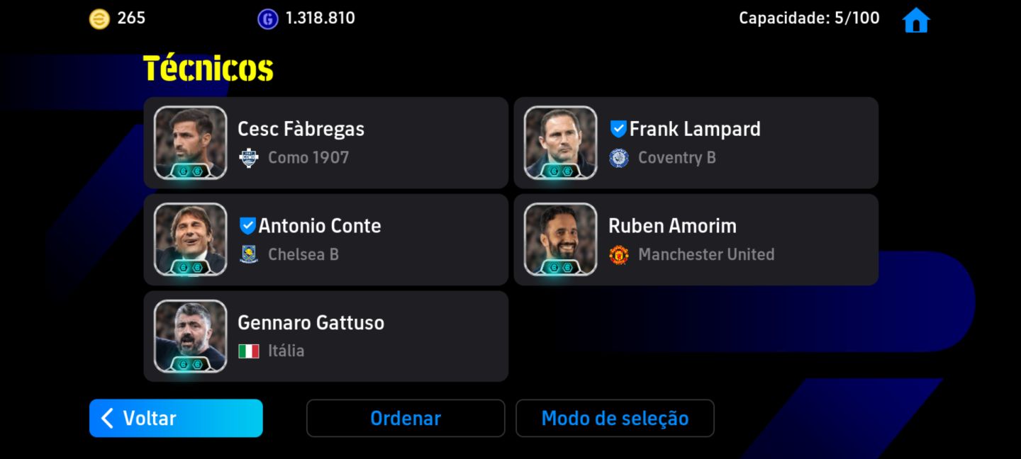 CONTA EFOOTBALL - 3249 DE FORÇA COLETIVA