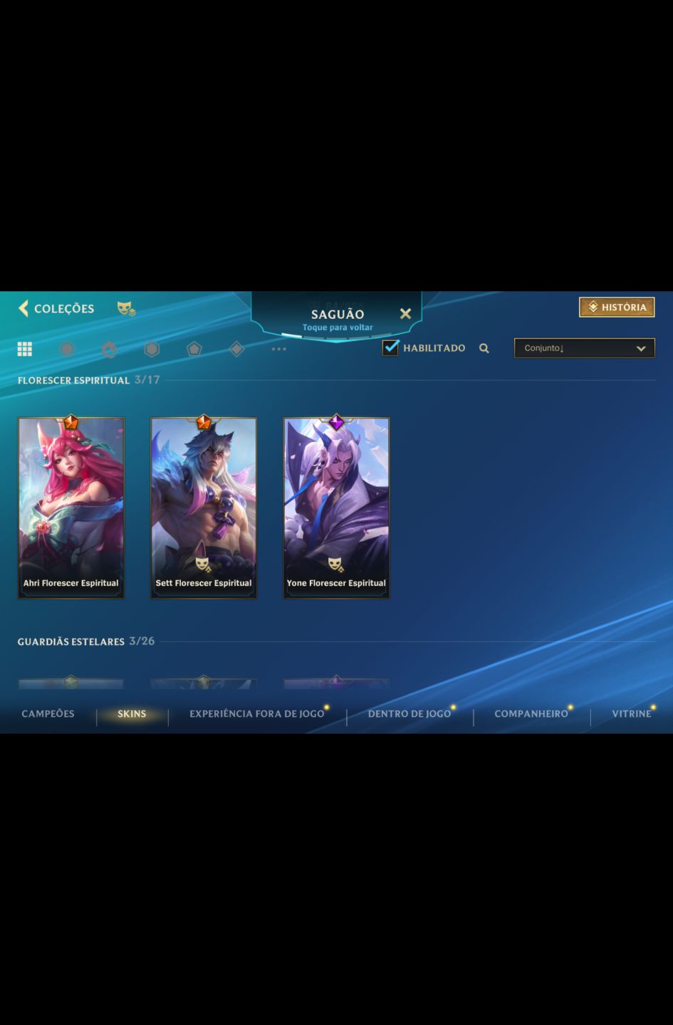 Conta com bom gasto e nova skin prestígio Vlad, Syndra e Morgana