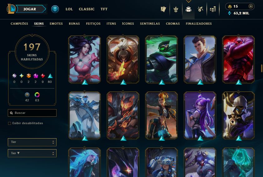 [HandLevel] Lv 700+Gold 3+MAIN MIDLANER+197 Skins/Icones Antigos 2013+KATARINA