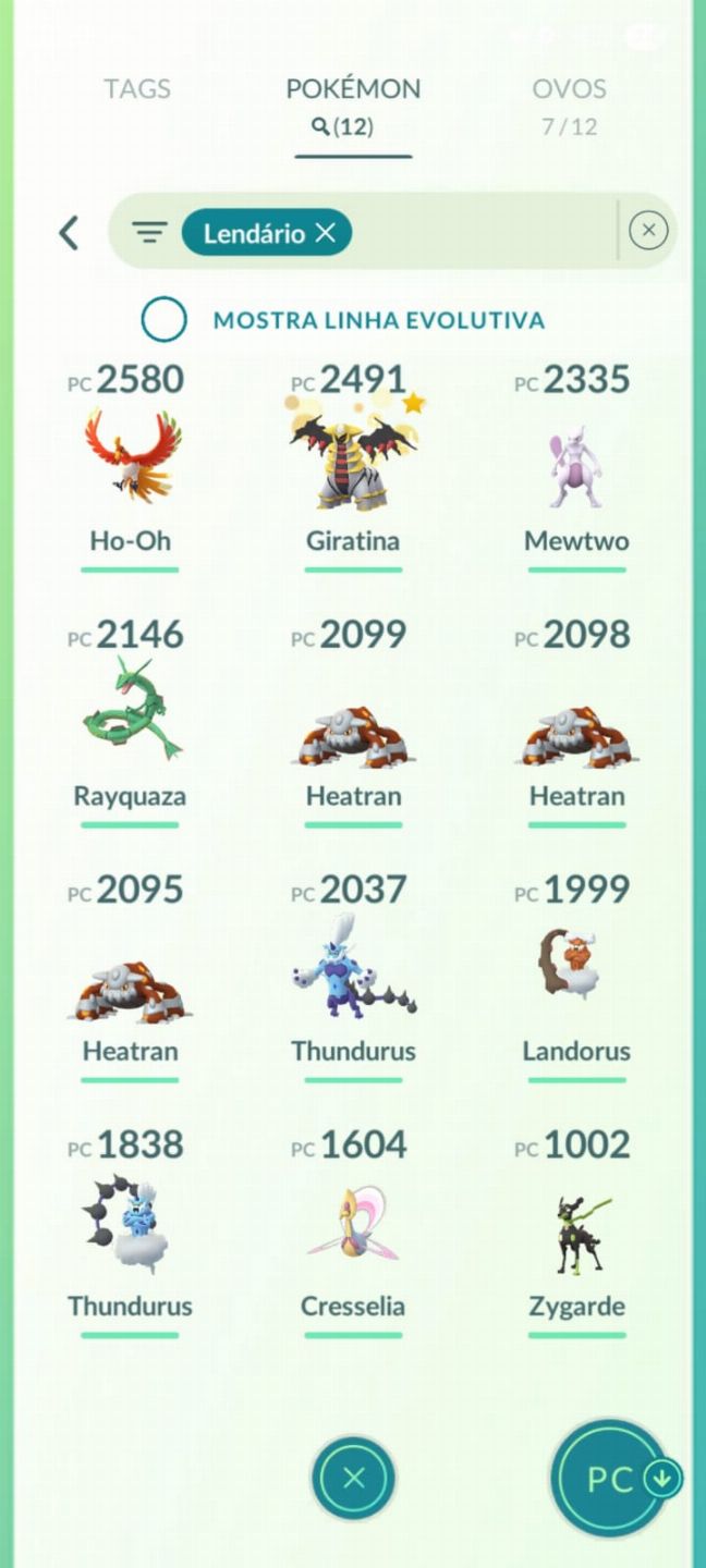 Pokémon GO Nível 36 | 12 Lendários + Míticos + Passes Premium e MTs
