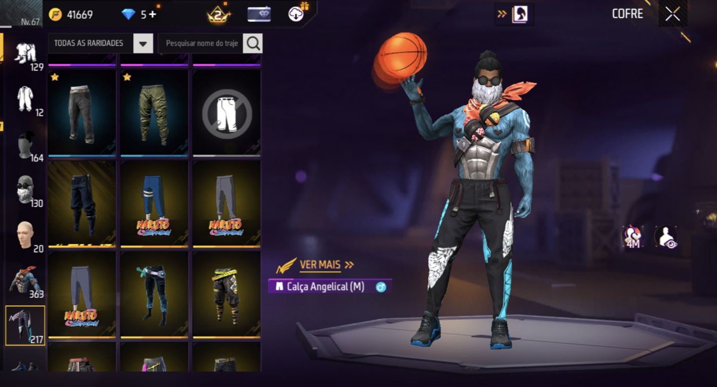 Conta de free fire com angelical bandeirao top criminal ump e xm8 att perm