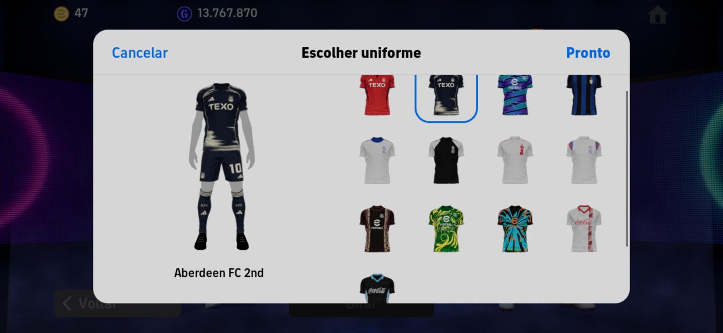 Conta de Efootball completa com Messi 110