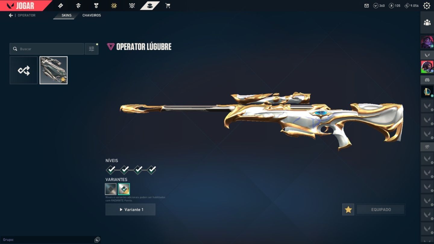 Conta Valotant com Skins Exclusivas CHAMPIONS, VCT