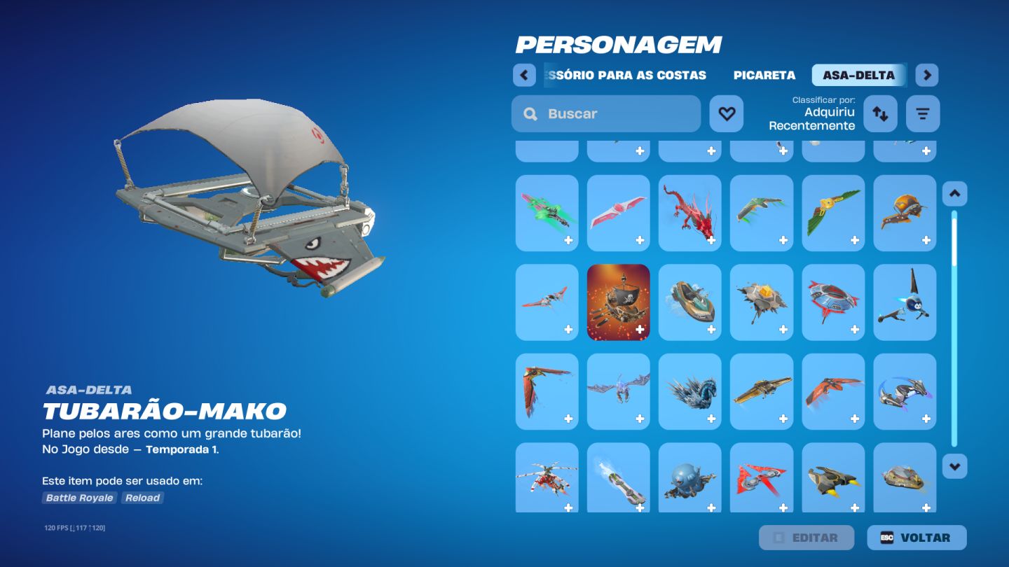 CONTA DE FORTNITE SEASON 2, 3, 4 + TUBARÃO MAKO + STW OG!!!!