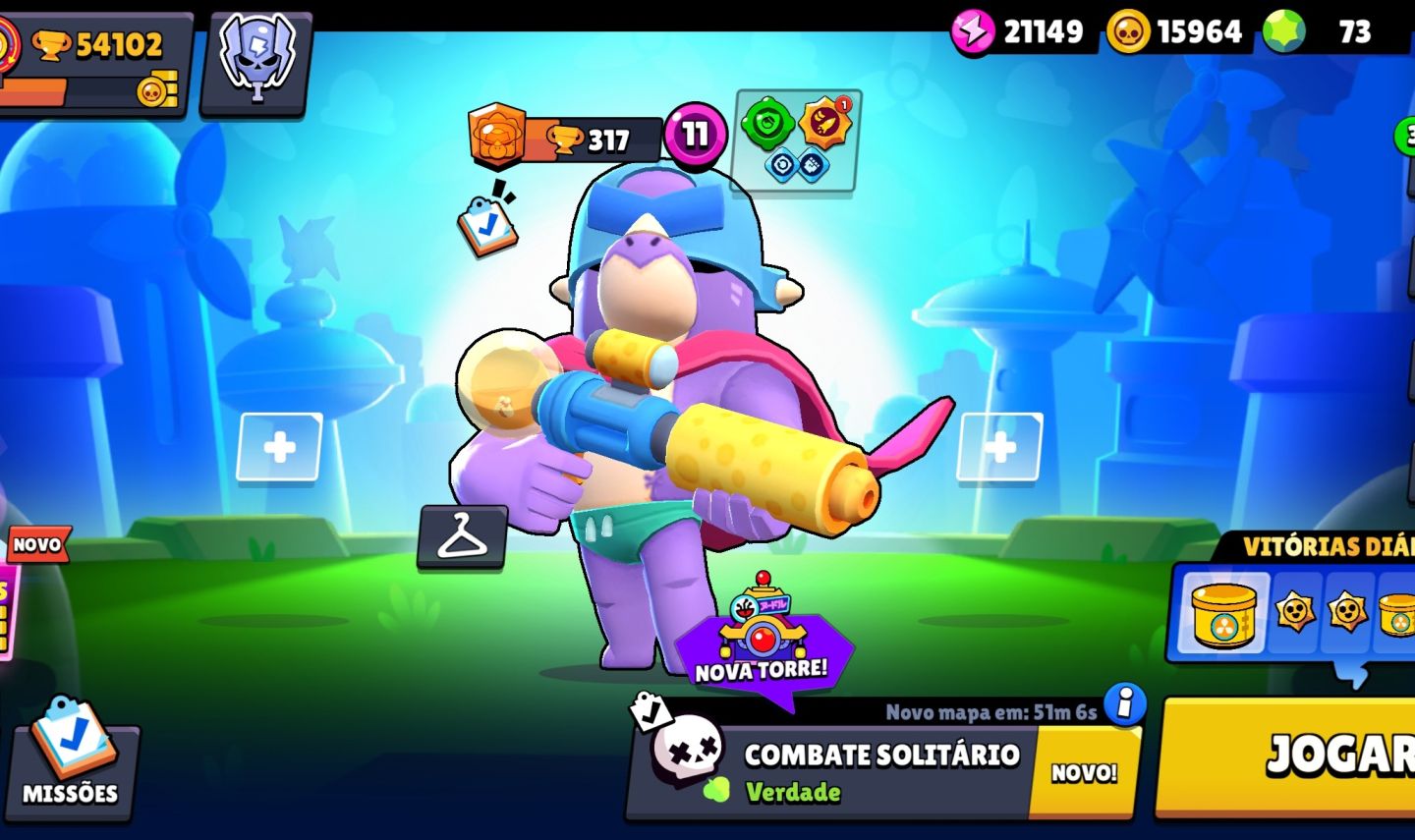 CONTA BRAWL STARS COM 54K TROFÉUS/96 BRAWLERS/ 24 LVL 11/ TROCA DE NOME GRÁTIS