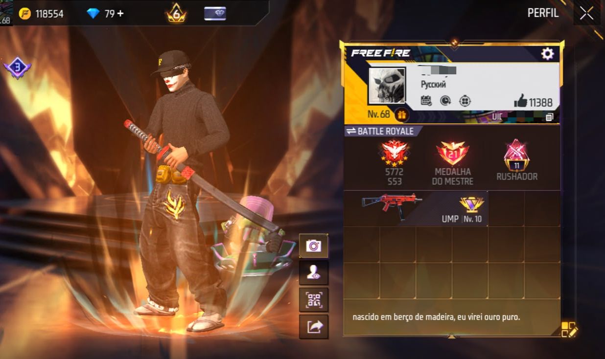 FREE FIRE LVL 68 | 1, 2 E 3 PASSE | CONTA ANTIGA + RARIDADES