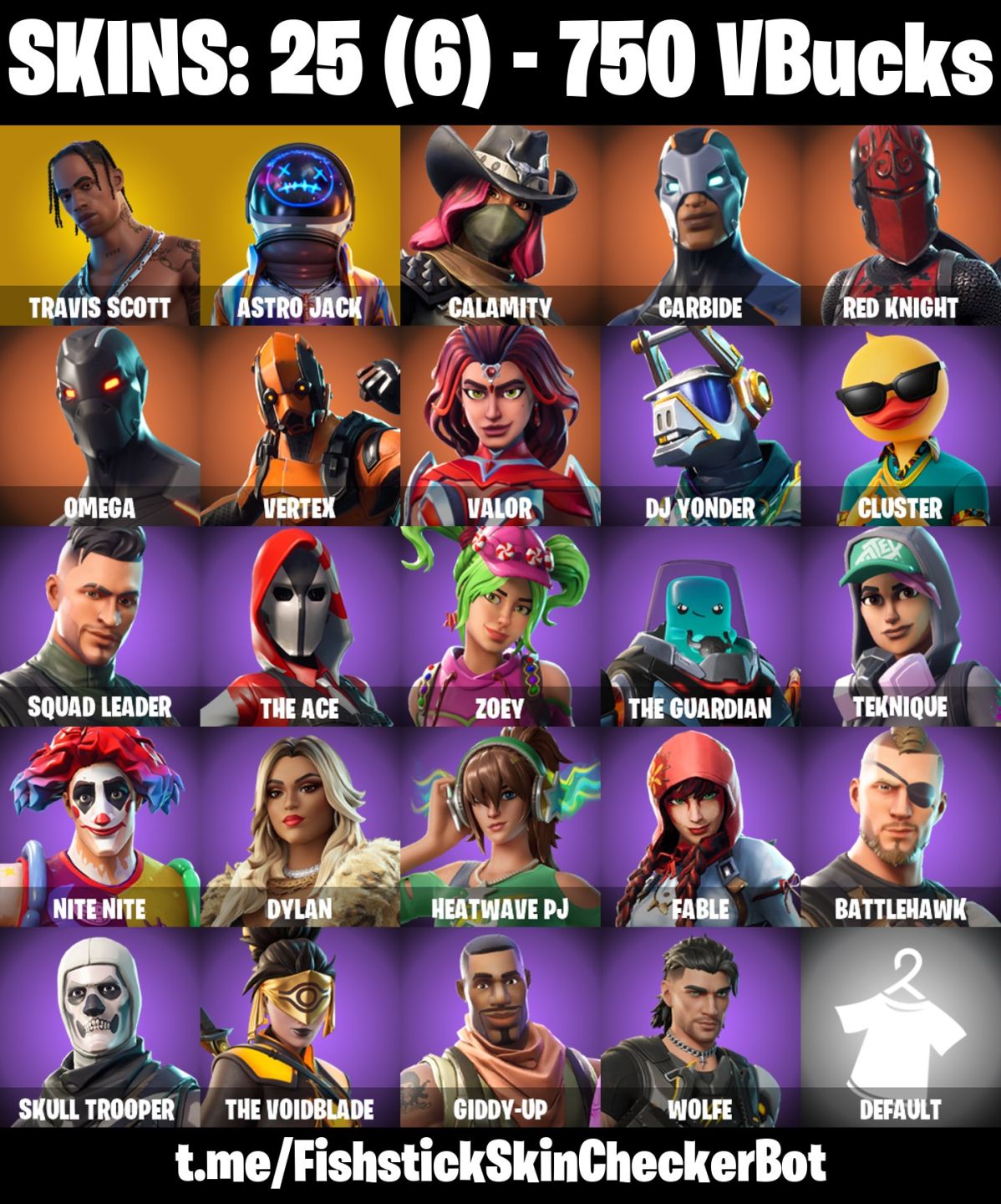 Conta Fortnite com Travis Scott | Astro Jack | Calamity | Carbide e 25 Skins