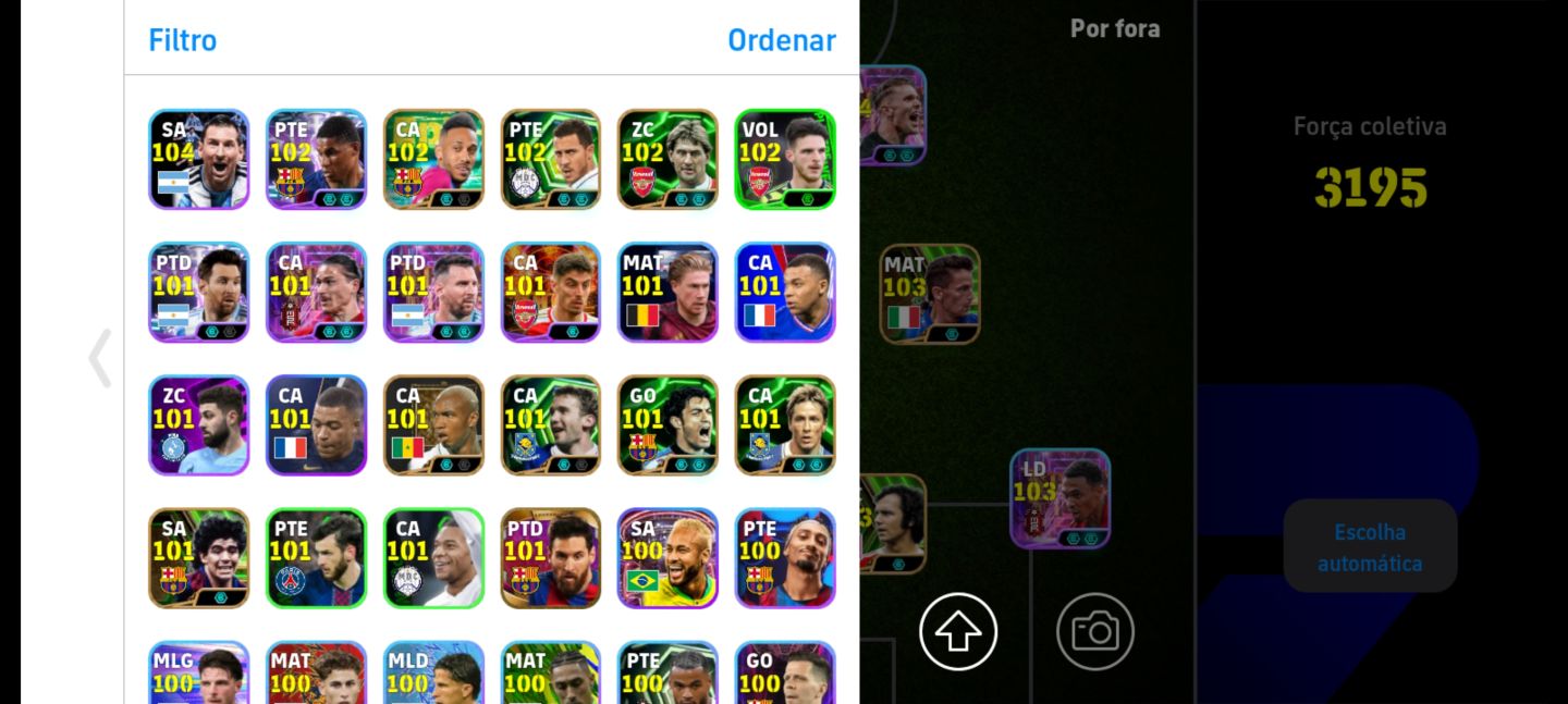 Conta Efootball muito antiga - Messi Trio MSN | Full lendários | R10 | Gullit