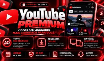 YOUTUBE PREMIUM 30 DIAS NO SEU E-MAIL