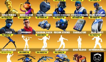 CONTA FORTNITE F.A | WORLD CUP | PASSE MARVEL | GOLD MIDAS | 116 SKIN EXCLUSIVAS