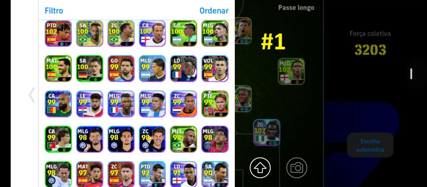 Conta Efooball Mobile Iniciante com Moedas e Varios Épicos Top