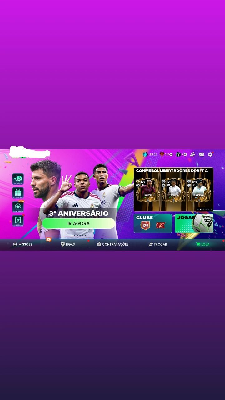 CONTA FC MOBILE 27 JOGADORES RAROS