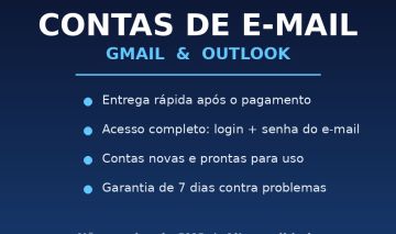 CONTAS GMAIL E OUTLOOK NOVAS | ACESSO COMPLETO | SEM SMS