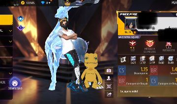 Conta de Free Fire muito gemada com parcerias angelical punho e muito mais