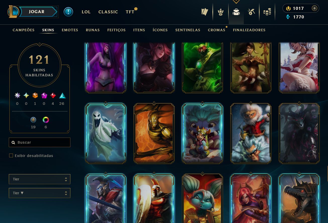 [ACESSO IMEDIATO] Ranked Open 121 Skins 125 Campeões 1K DE RP