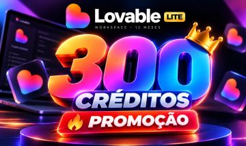 Lovable Pro Lite | 300 Créditos - Recarga na Sua Conta