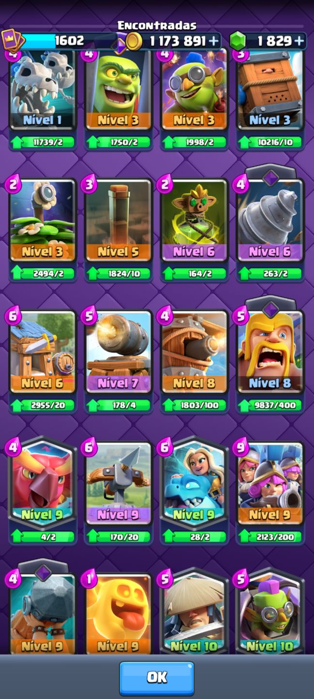Conta clash royale 10 anos