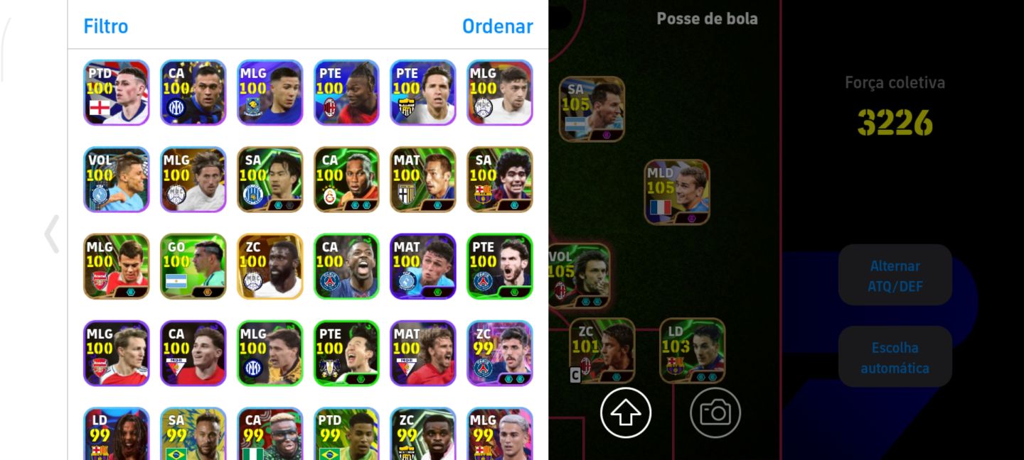 Conta de efootball top para sair rápido