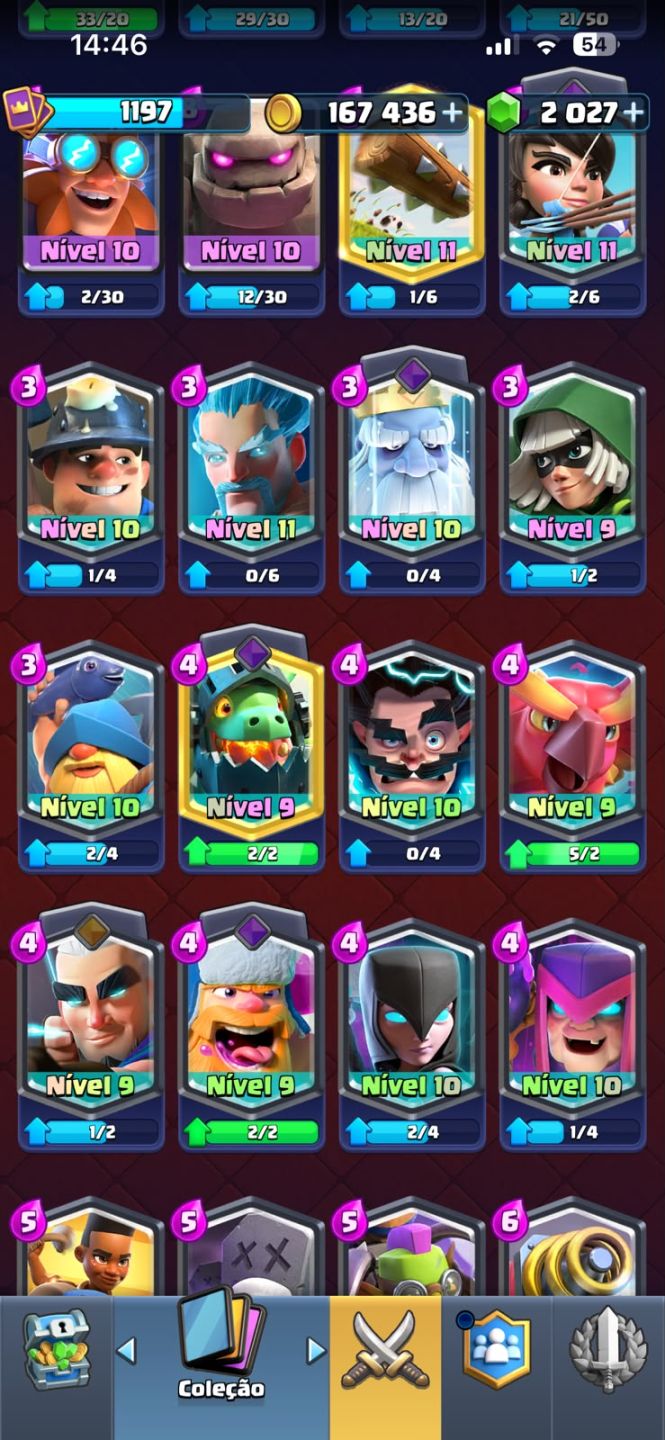 Conta de Brawl Stars + Clash royale com 5+ anos
