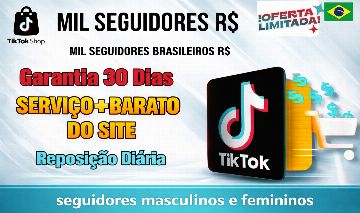 TikTok, 1k Seguidores BR, likes, lives/ 100k de views, SEGUIDORES BR MENOR PREÇO