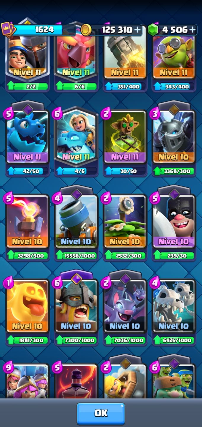 CLASH ROYALE CONTA 10 anos