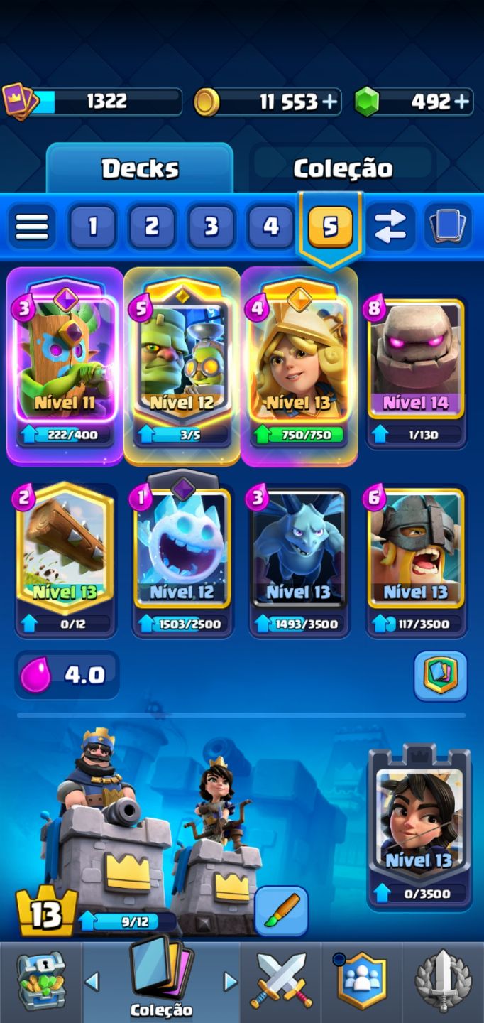CONTA CLASH ROYALE VETERANA (8 ANOS) 8500 TROFÉUS COM EVOLUÇÕES! pra sair rapido