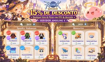 Ragnarok Origin Classic : Qualquer item de Nyan com 15% de desconto. Angeling 4