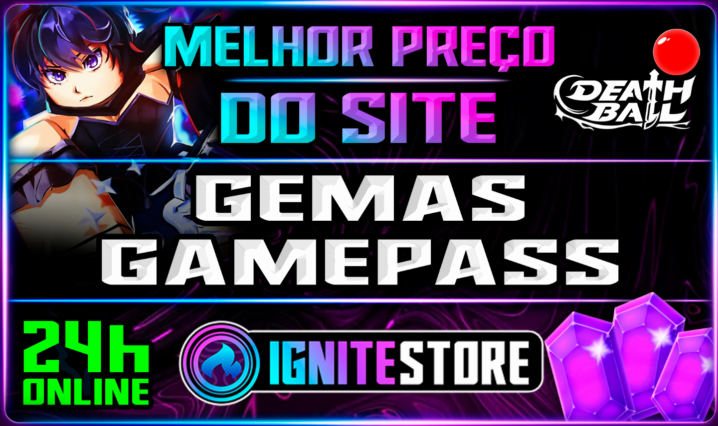 DEATH BALL - GEMAS E GAME PASS - MELHOR PREÇO DO SITE