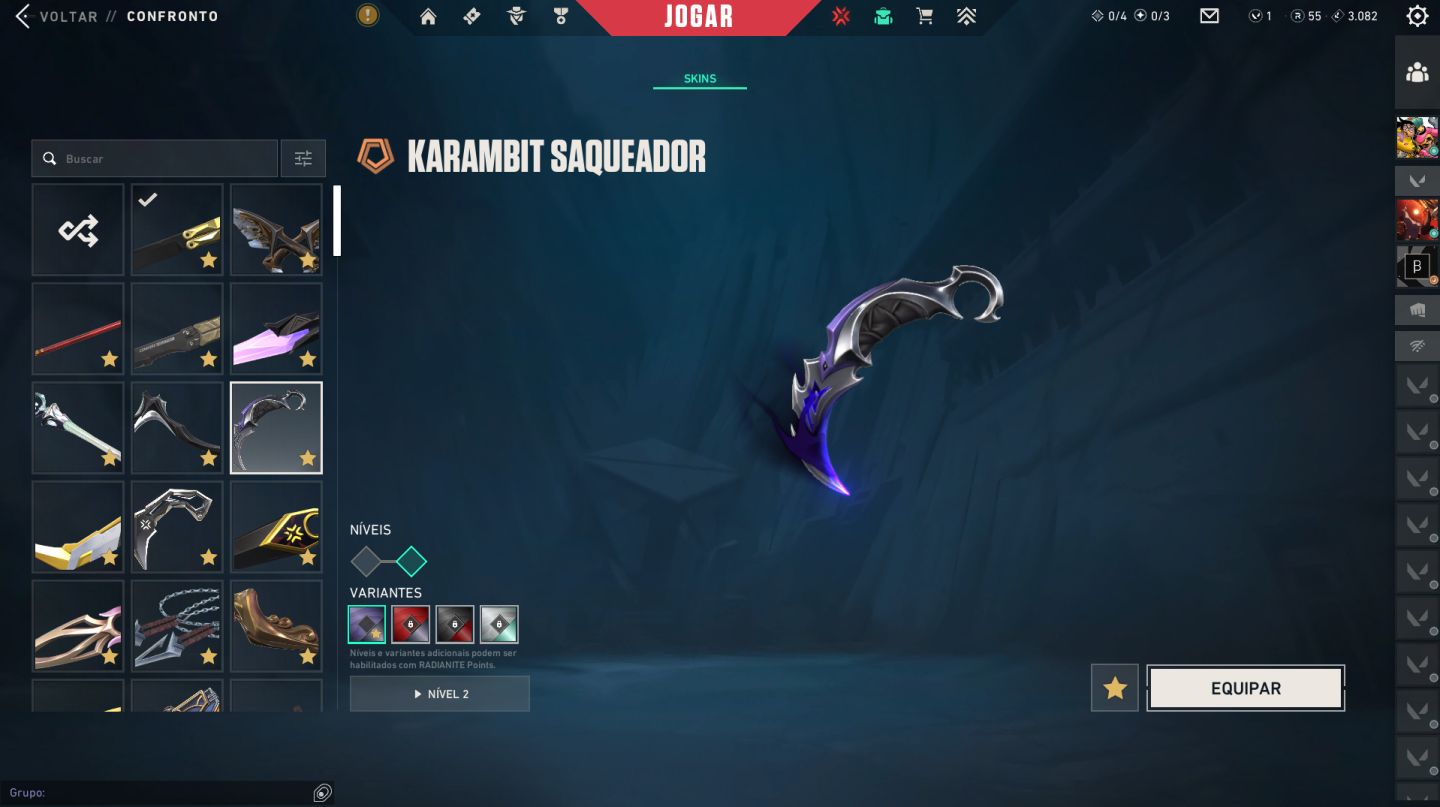Conta Valorant com mais de 10K em skins. Champions 22/23/24/25, VCT, Arcane.