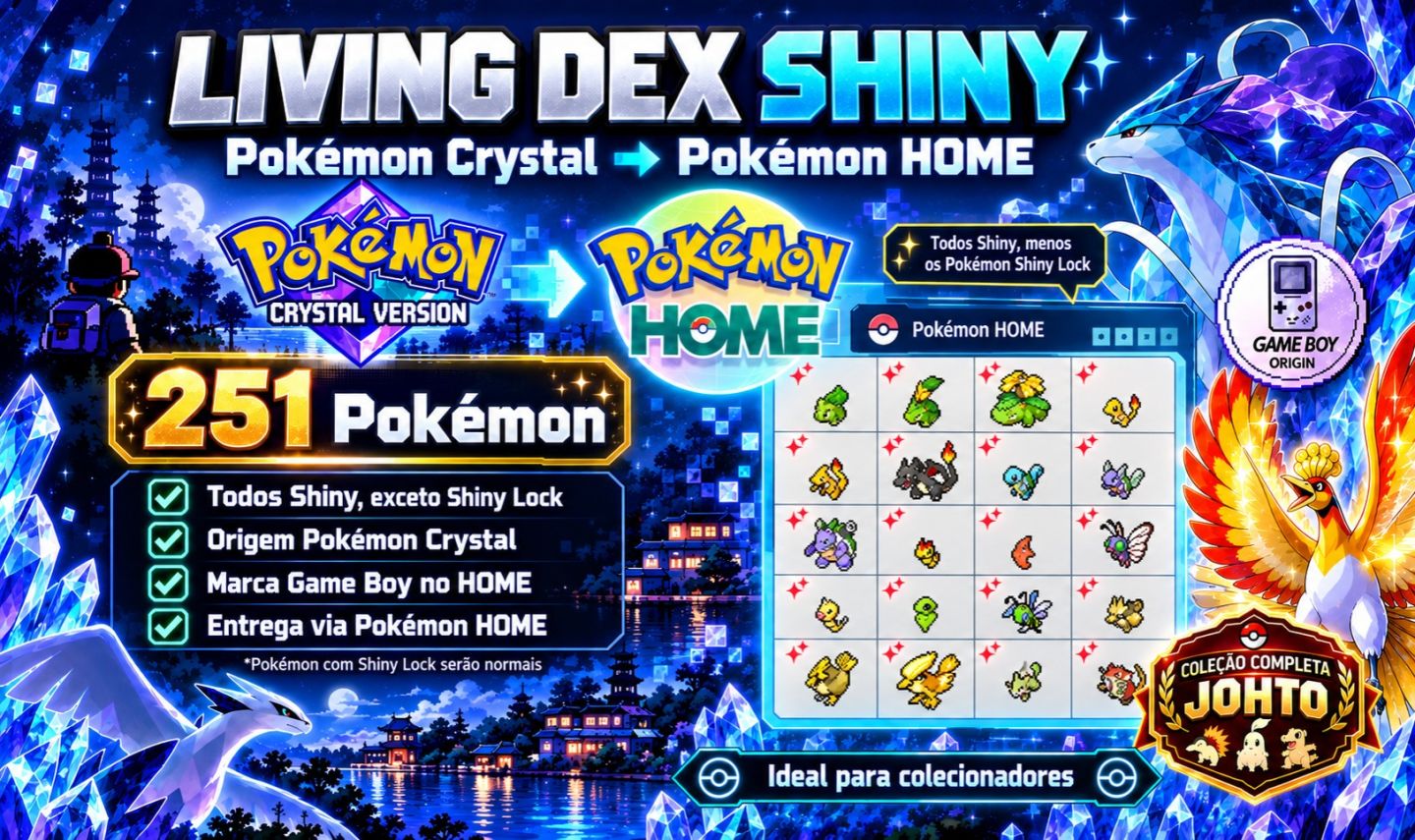 LIVING DEX SHINY POKÉMON CRYSTAL POKÉMON HOME