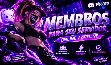 MEMBROS PARA DISCORD | ONLINE OU OFFLINE | RECARGA 30 DIAS